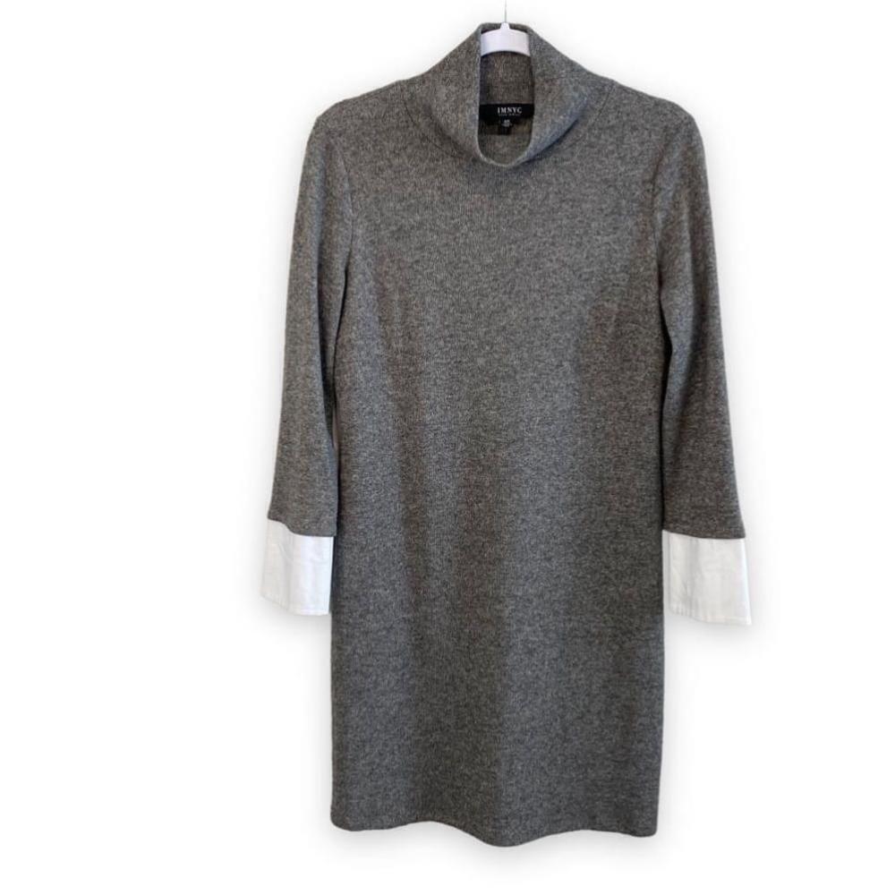 IMNYC - Isaac Mizrahi - Taupe/gray sweater Dress - S china